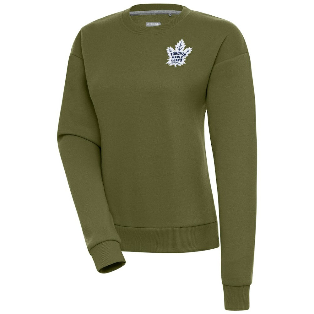 Toronto Maple Leafs Antigua Women's Victory Pullover Sweatshirt Olive