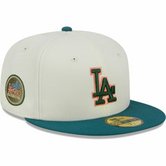 Los Angeles Dodgers Chrome 59FIFTY Fitted Hat - Cream | New Era