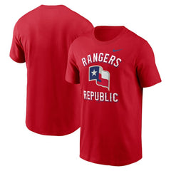 Texas Rangers Lone Star Flag Hometown T-Shirt - Red | Nike