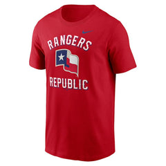 Texas Rangers Lone Star Flag Hometown T-Shirt - Red | Nike