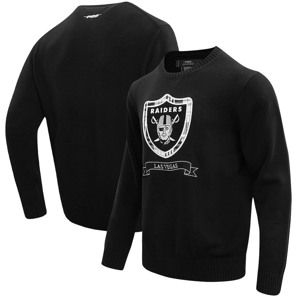 Las Vegas Raiders Pro Standard Prep Knit Sweater - Black cheap
