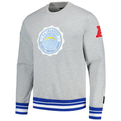 Los Angeles Chargers Pro Standard Crest Emblem Pullover Sweatshirt - Heather Gray for sale