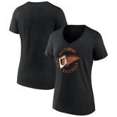 Baltimore Orioles Women's Hometown Baltimore Pennant V-Neck T-Shirt - Black