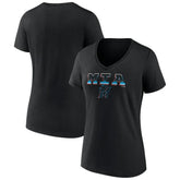 Miami Marlins Women's Hometown Baseball 305 V-Neck T-Shirt - Black