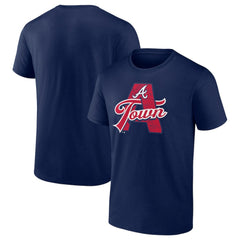 Atlanta Braves Hometown A Town Map T-Shirt - Navy