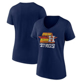 Houston Astros Women's Hometown Throwback Stros V-Neck T-Shirt - Navy