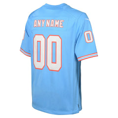Tennessee Titans Youth Oilers Throwback Custom Game Jersey - Light Blue | Nike sale
