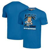 Aidan Hutchinson Detroit Lions Homage Unisex Caricature Player Tri-Blend T-Shirt - Blue discount