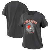 Cleveland Browns WEAR by Erin Andrews Women's Boyfriend T-Shirt - Charcoal discount