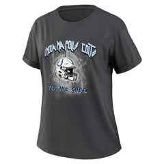 Indianapolis Colts WEAR by Erin Andrews Women's Boyfriend T-Shirt - Charcoal cheap