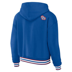 Buffalo Bills WEAR by Erin Andrews Women's Lace-Up Pullover Hoodie - Royal cheap