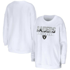 Las Vegas Raiders WEAR by Erin Andrews Women's Domestic Pullover Sweatshirt - White online