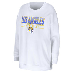 Los Angeles Rams WEAR by Erin Andrews Women's Domestic Pullover Sweatshirt - White outlet