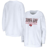 Tampa Bay Buccaneers WEAR by Erin Andrews Women's Domestic Pullover Sweatshirt - White outlet