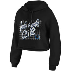 Indianapolis Colts WEAR by Erin Andrews Women's Domestic Cropped Pullover Hoodie - Black online