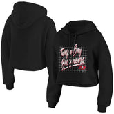 Tampa Bay Buccaneers WEAR by Erin Andrews Women's Domestic Cropped Pullover Hoodie - Black for sale