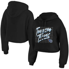 Tennessee Titans WEAR by Erin Andrews Women's Domestic Cropped Pullover Hoodie - Black online