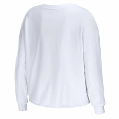 Arizona Cardinals WEAR by Erin Andrews Women's Domestic Cropped Long Sleeve T-Shirt - White cheap