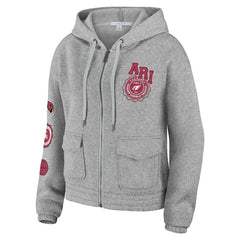 Arizona Cardinals WEAR by Erin Andrews Women's Full-Zip Hoodie - Heather Gray on sale
