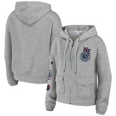 New England Patriots WEAR by Erin Andrews Women's Full-Zip Hoodie - Heather Gray online