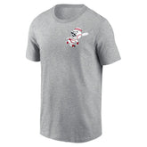 Cincinnati Reds Cooperstown Collection Large Logo 2-Hit T-Shirt - Heather Gray | Nike