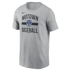 Detroit Tigers City Connect Arched Team Phrase T-Shirt - Heather Gray | Nike