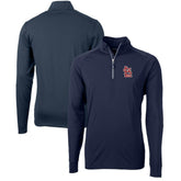 St. Louis Cardinals Cutter & Buck Adapt Eco Knit Stretch Recycled Quarter-Zip Pullover Top - Navy
