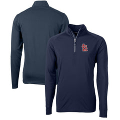 St. Louis Cardinals Cutter & Buck Adapt Eco Knit Stretch Recycled Quarter-Zip Pullover Top - Navy