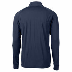 Cleveland Guardians Cutter & Buck Adapt Eco Knit Stretch Recycled Quarter-Zip Pullover Top - Navy