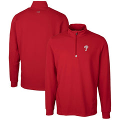 Philadelphia Phillies Cutter & Buck Traverse Stretch Quarter-Zip Pullover Top - Red