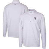 San Diego Padres Cutter & Buck Traverse Stretch Quarter-Zip Pullover Top - White