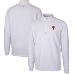 Philadelphia Phillies Cutter & Buck Traverse Stretch Quarter-Zip Pullover Top - White