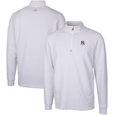 New York Yankees Cutter & Buck Traverse Stretch Quarter-Zip Pullover Top - White