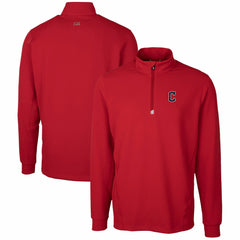 Cleveland Guardians Cutter & Buck Traverse Stretch Quarter-Zip Pullover Top - Red