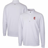 Cleveland Guardians Cutter & Buck Traverse Stretch Quarter-Zip Pullover Top - White