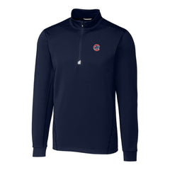 Chicago Cubs Cutter & Buck Big & Tall Traverse Stretch Quarter-Zip Pullover Top - Navy