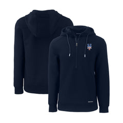 New York Mets Cutter & Buck Stars & Stripes Roam Eco Half-Zip Recycled Pullover Hoodie - Navy