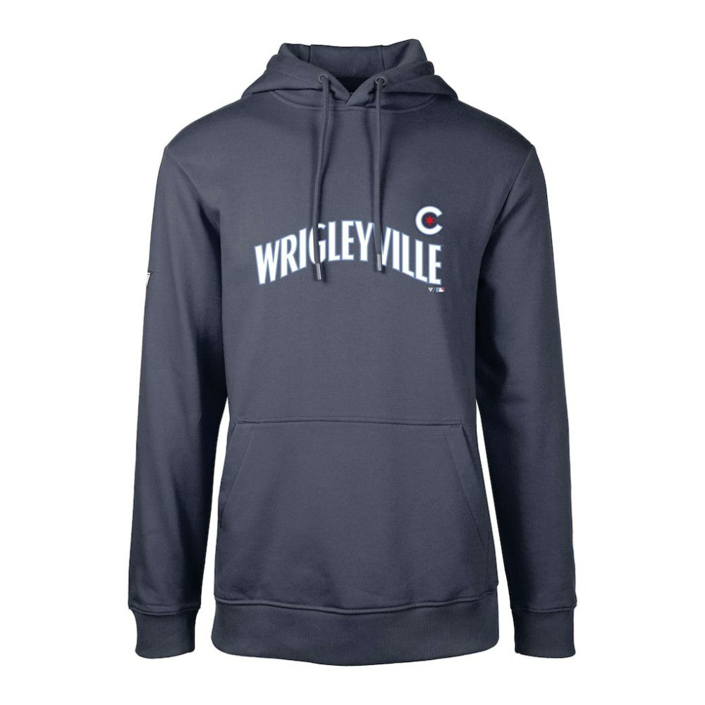 Chicago Cubs Levelwear City Connect Podium Core Logo Pullover Hoodie - Navy