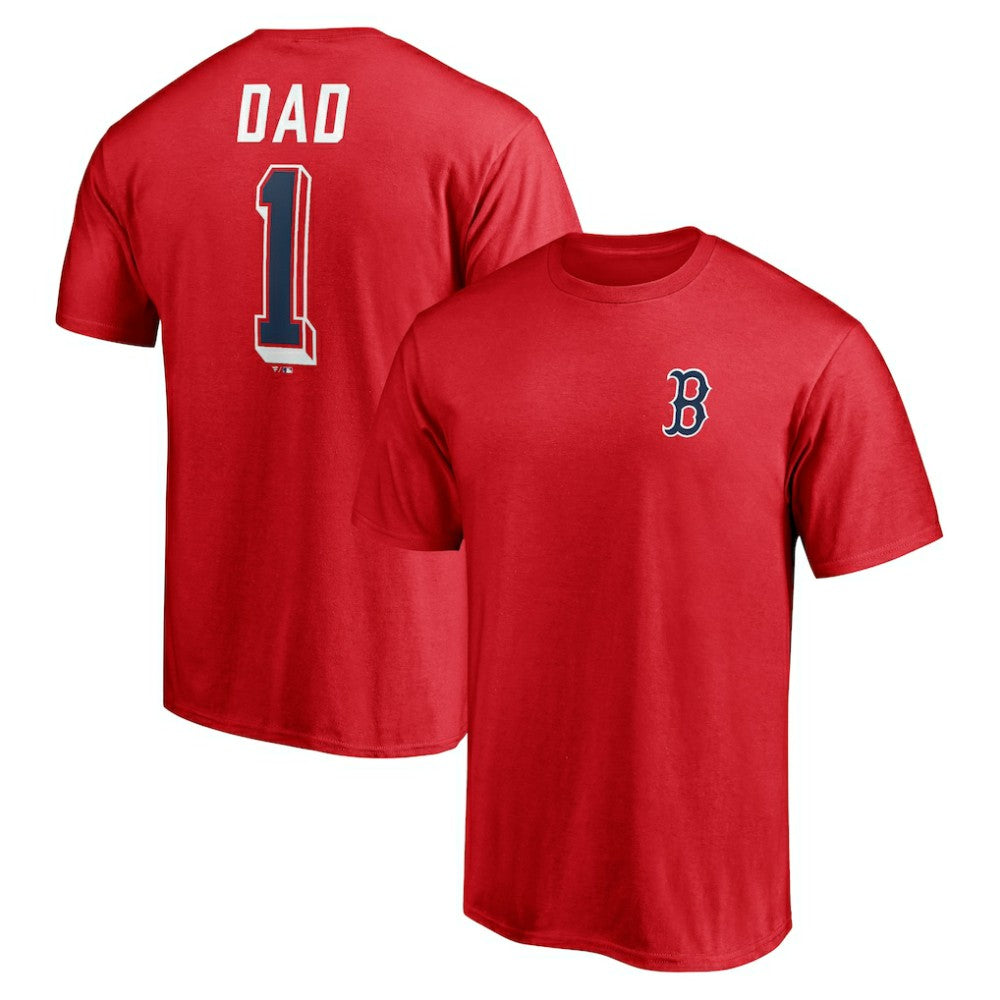 Boston Red Sox Number One Dad T-Shirt - Red