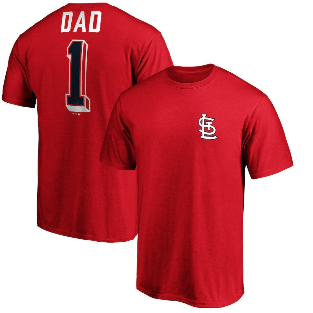 St. Louis Cardinals Number One Dad T-Shirt - Red