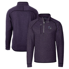 Minnesota Vikings Cutter & Buck Helmet Mainsail Sweater-Knit Half-Zip Pullover Jacket - Purple sale