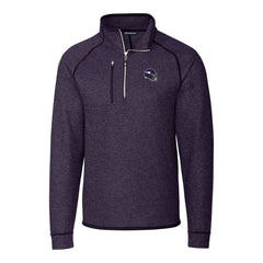 Minnesota Vikings Cutter & Buck Helmet Mainsail Sweater-Knit Half-Zip Pullover Jacket - Purple sale