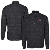 Kansas City Chiefs Cutter & Buck Helmet Traverse Camo Print Stretch Quarter-Zip Pullover Top - Black for sale