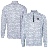 Tampa Bay Buccaneers Cutter & Buck Helmet Traverse Camo Print Stretch Quarter-Zip Pullover Top - Charcoal for sale