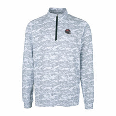 Tampa Bay Buccaneers Cutter & Buck Helmet Traverse Camo Print Stretch Quarter-Zip Pullover Top - Charcoal for sale