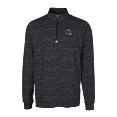 Baltimore Ravens Cutter & Buck Helmet Traverse Camo Print Stretch Quarter-Zip Pullover Top - Black on sale