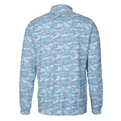 Buffalo Bills Cutter & Buck Helmet Traverse Camo Print Stretch Quarter-Zip Pullover Top - Light Blue sale