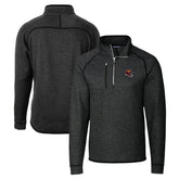 Washington Commanders Cutter & Buck Helmet Mainsail Sweater-Knit Half-Zip Pullover Jacket - Charcoal cheap