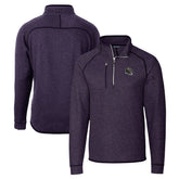 Baltimore Ravens Cutter & Buck Helmet Mainsail Sweater-Knit Half-Zip Pullover Jacket - Purple sale