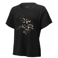Justin Jefferson Minnesota Vikings Majestic Threads Women's Leopard Player Name & Number T-Shirt - Black outlet
